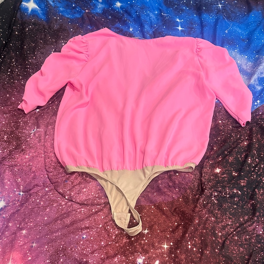 Amanda Uprichard pink blouse bodysuit Small 🩷 - Picture 7 of 8